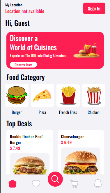 Restaurant Ordering App preview