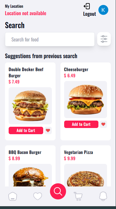 Restaurant Ordering App preview