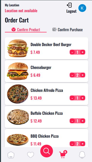 Restaurant Ordering App preview